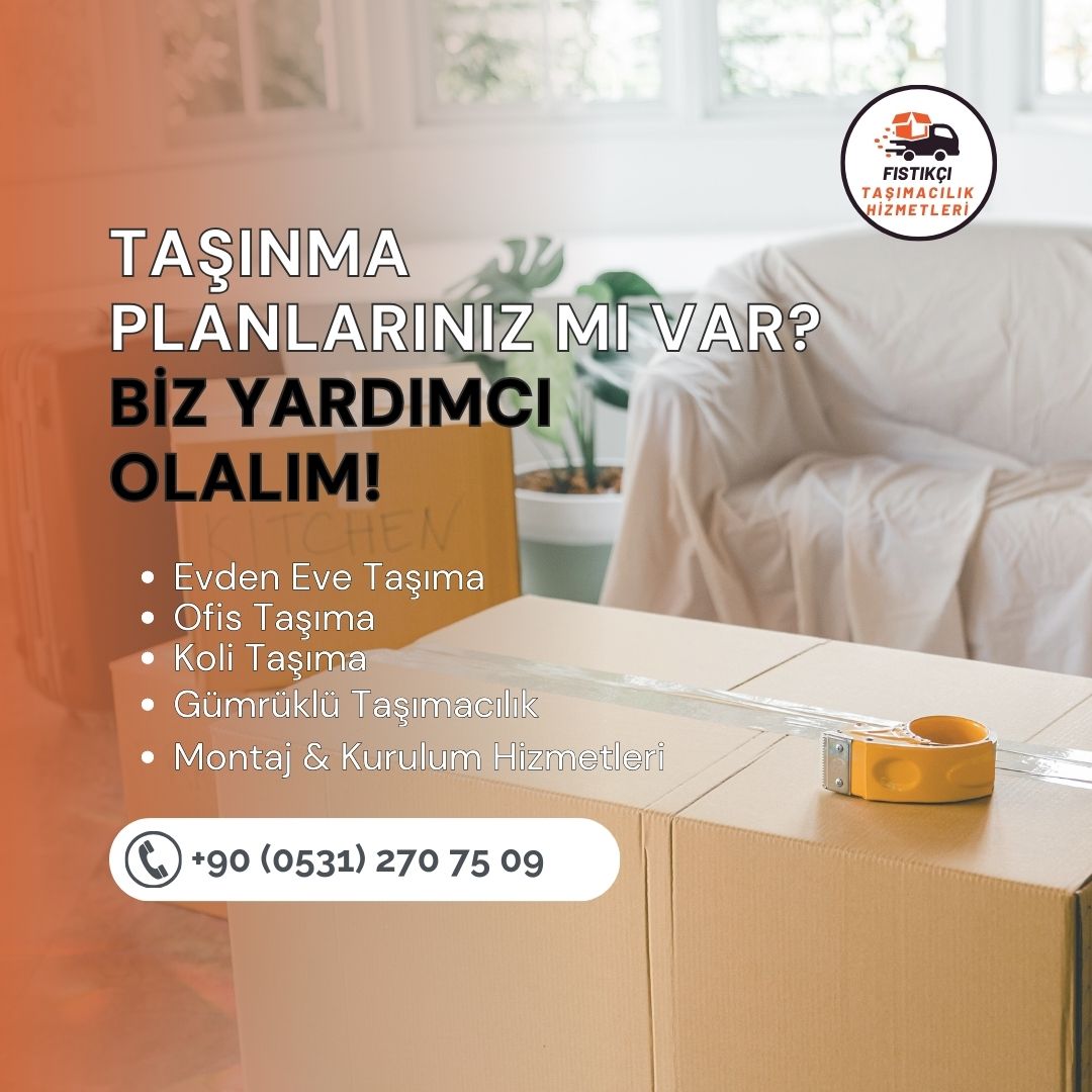 📦 Taşınma planlarınız mı var? Eşyalarınızın sorunsuz bir şekilde yeni yerine ulaşmasını sağlıyoruz! Fıstıkçı Taşımacılık olarak sunduğumuz hizmetler:

✅ Evden Eve Taşıma
✅ Ofis Taşıma
✅ Koli Taşıma
✅ Gümrüklü Taşımacılık
✅ Montaj & Kurulum Hizmetleri

Yılların tecrübesiyle taşınmanın her adımında yanınızdayız. İhtiyacınız olan her şey tek bir adreste! 📲

📞 Detaylı bilgi ve sorunsuz taşınma deneyimi için bize ulaşın: +90 (0531) 270 75 09

#fistikcitasimacilik #HızlıNakliyat #güvenlitaşıma #nakliye #taşımacılık #evdenevetaşıma #müşterimemnuniyeti #evdeevetaşımacılık #ofistaşımacılığı